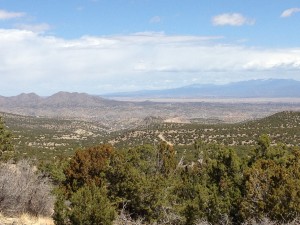 The view along the Turquoise trail to the Sangre de Cristo beyond Santa Fe