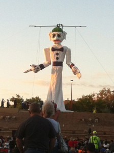 ...who looks pretty freaky when he's not on fire. (burning Zozobra kicks off Fiestas de Santa Fe since 1920's)